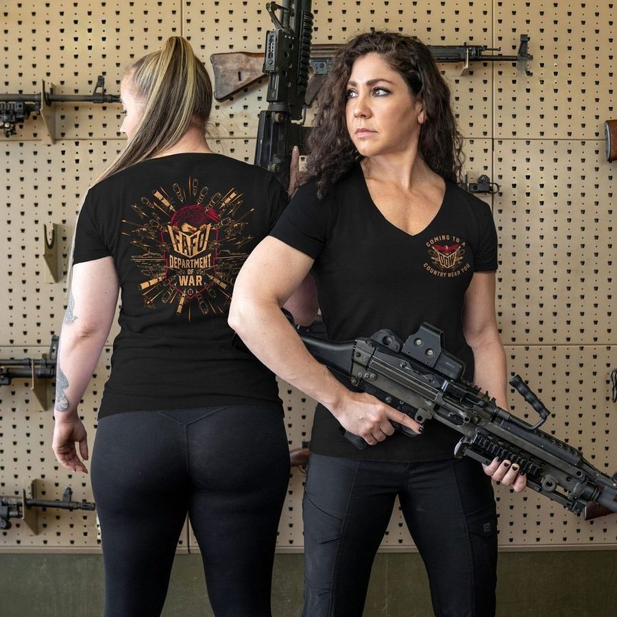 Women's Department Of War V-Neck - Black