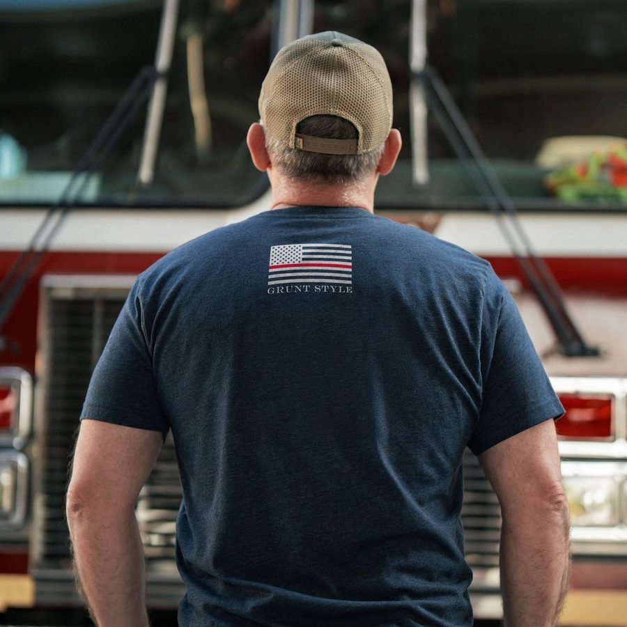 No Easy Days Fire T-Shirt - Midnight Navy