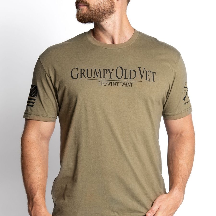 Grumpy Old Vet T-Shirt - Military Green