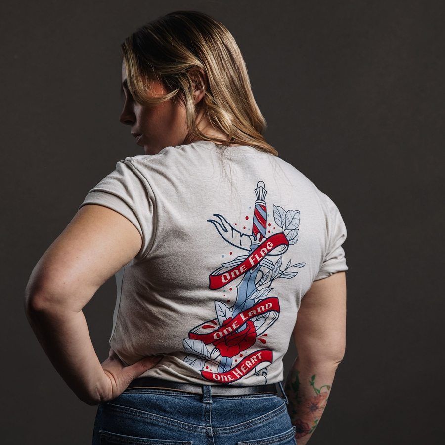 Women's One Flag Boyfriend Fit T-Shirt - Sand