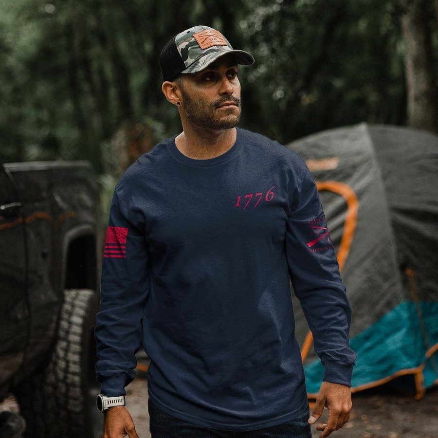 1776 Flag Long Sleeve - Navy