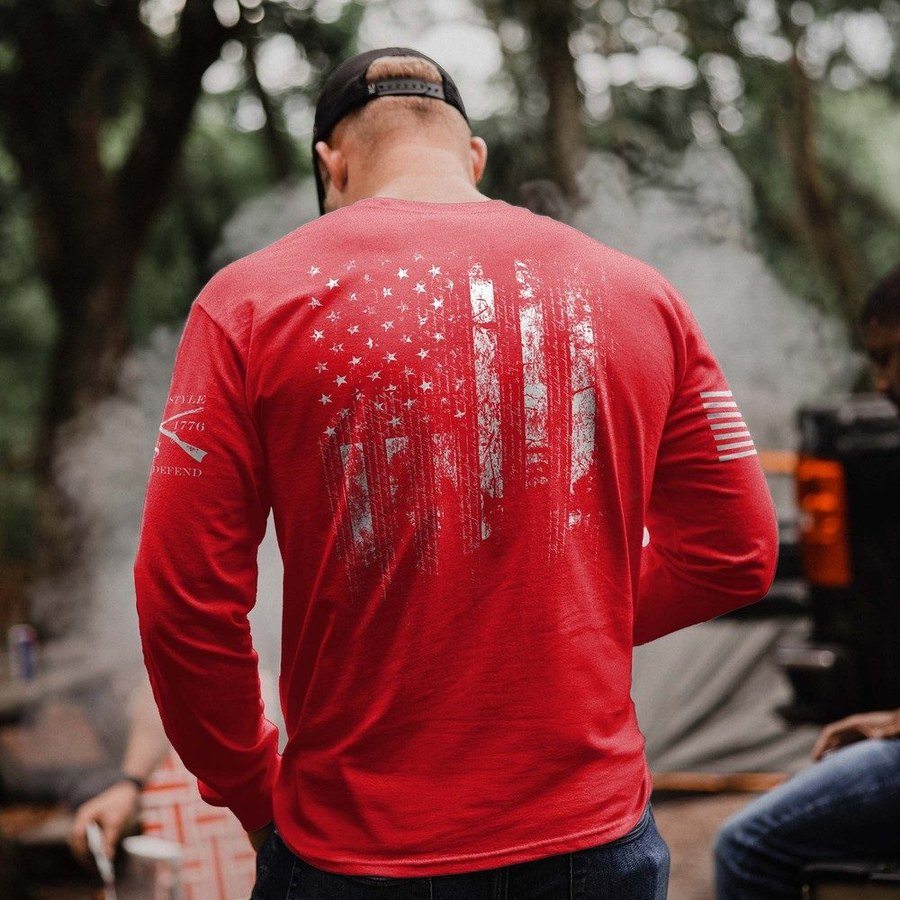 1776 Flag Long Sleeve - Red