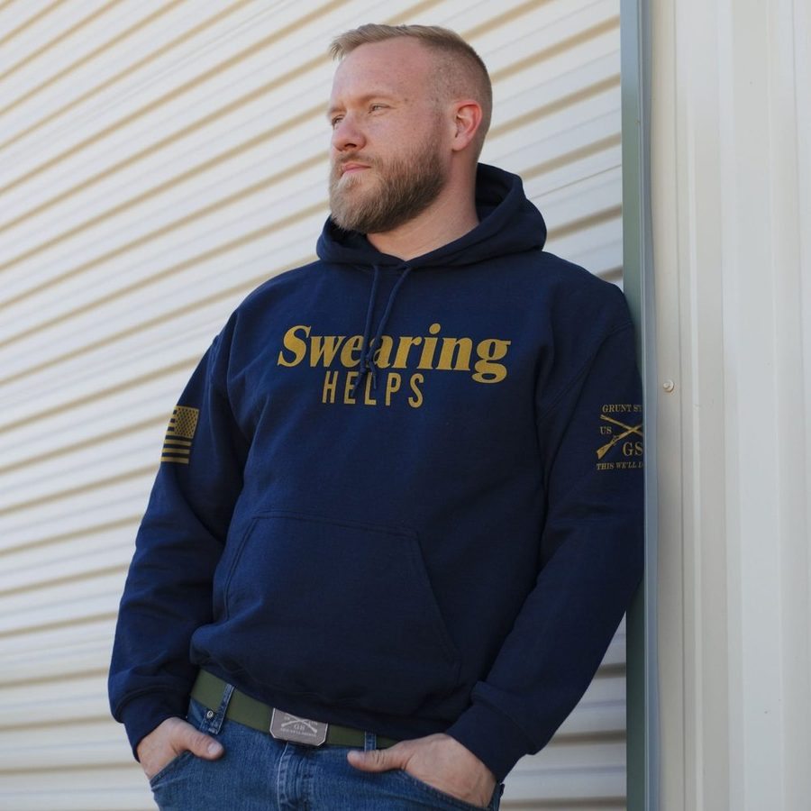 Swearing Helps Hoodie - Navy