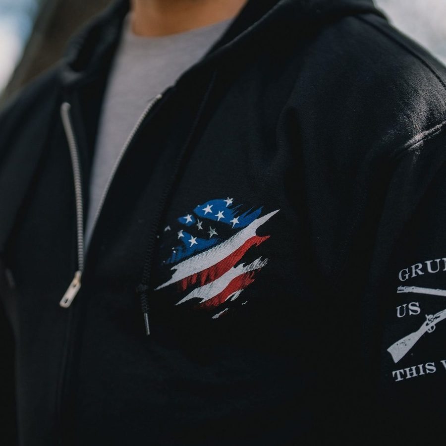 Still Standing Full-Zip Hoodie - Black
