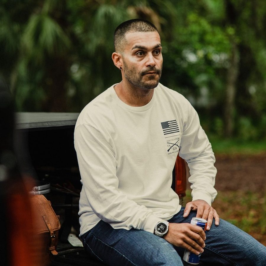 Red Blood Blue Collar™ Long Sleeve - Sand