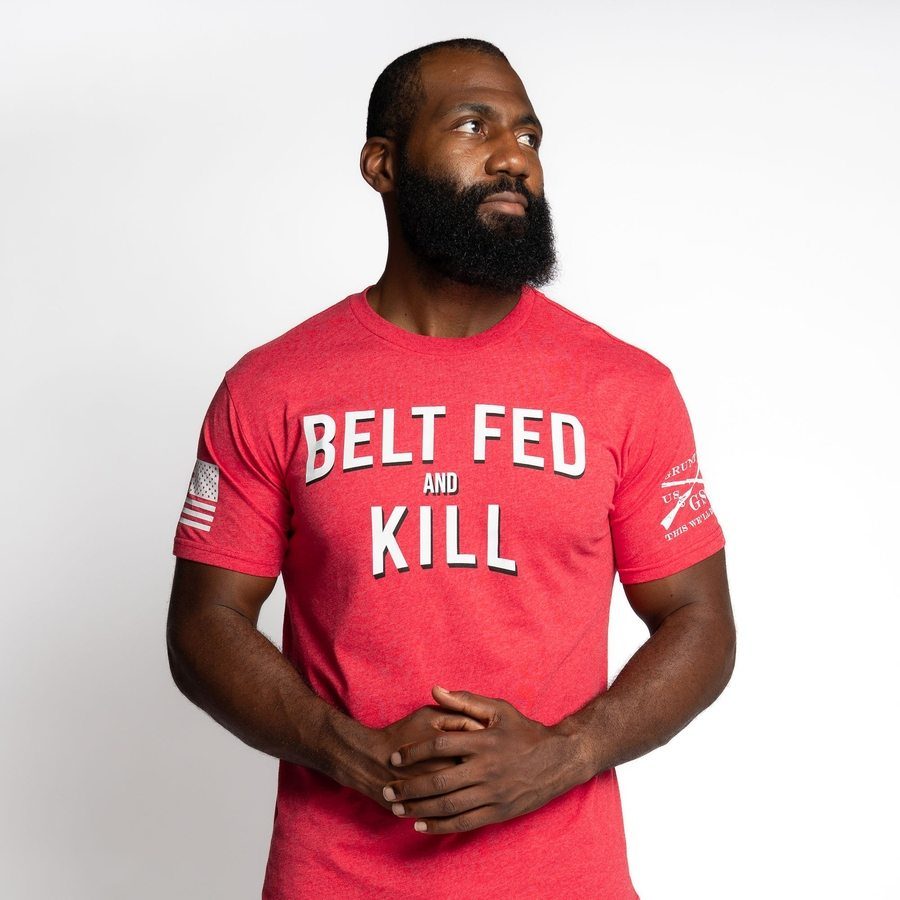 Belt Fed and Kill T-Shirt - Red