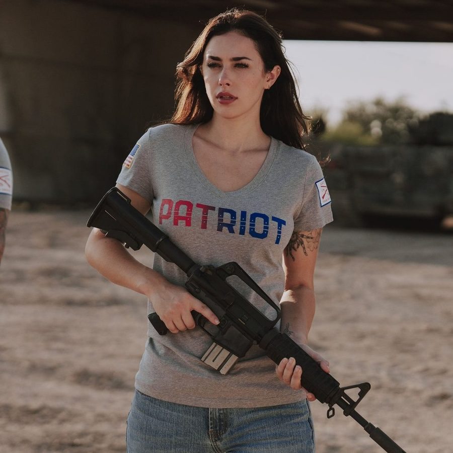 Women's Patriot V-Neck - Dark Heather Gray