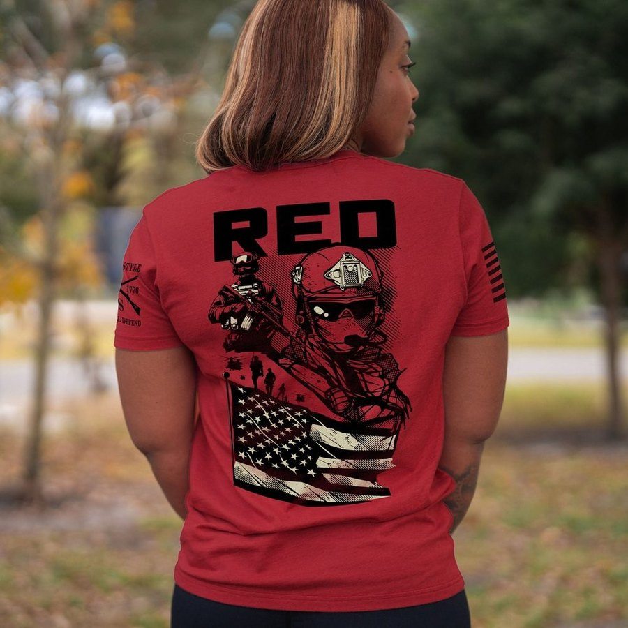 Women's Mission RED Boyfriend Fit T-Shirt - Red