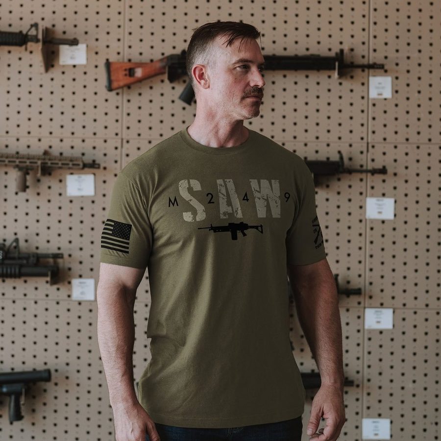 M249 T-Shirt - Military Green