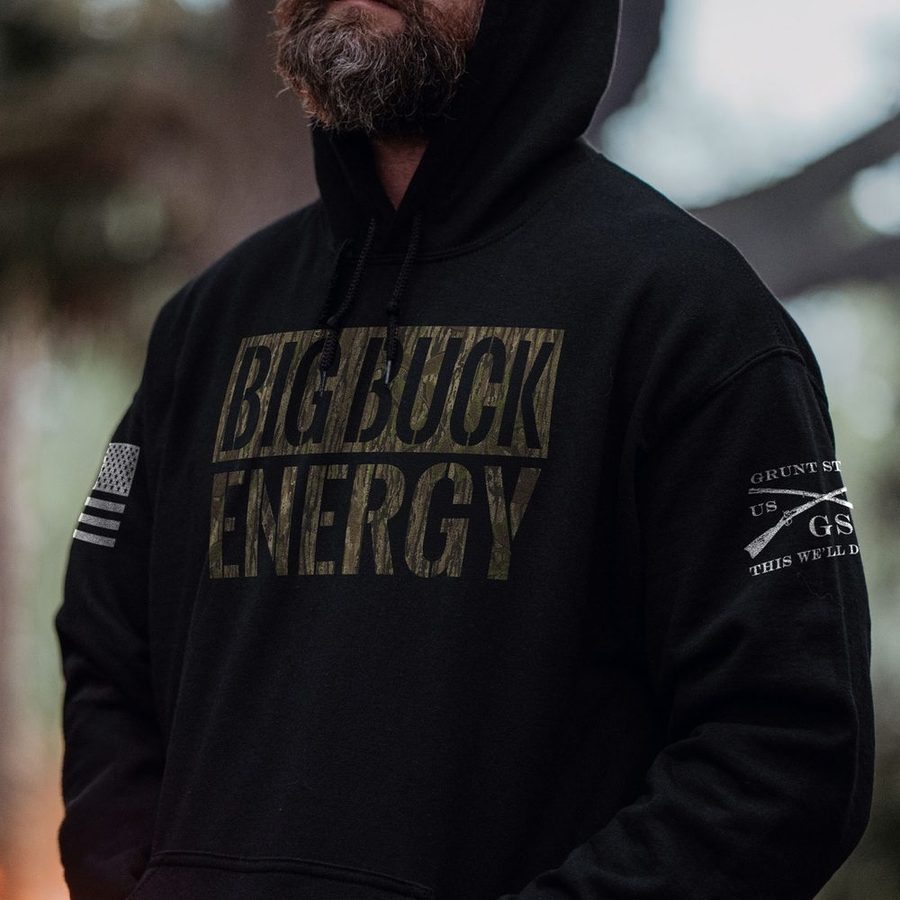Realtree Brown-Leaf® Big Buck Energy Hoodie - Black