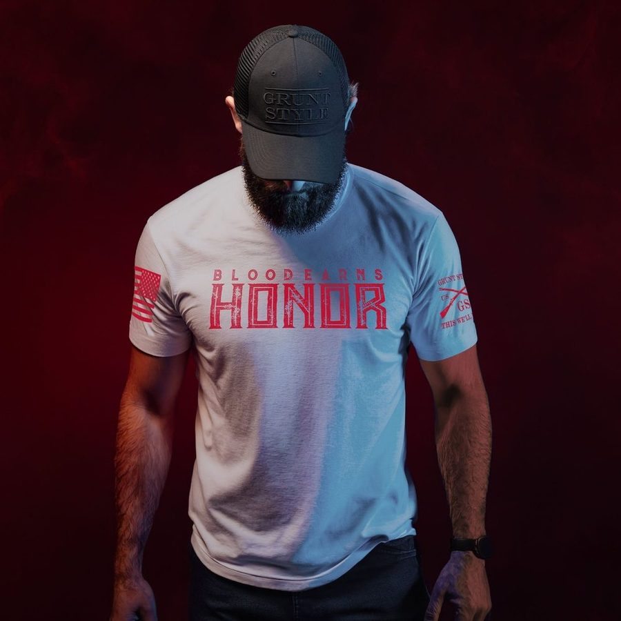 Blood Earns Honor T-Shirt - Sand