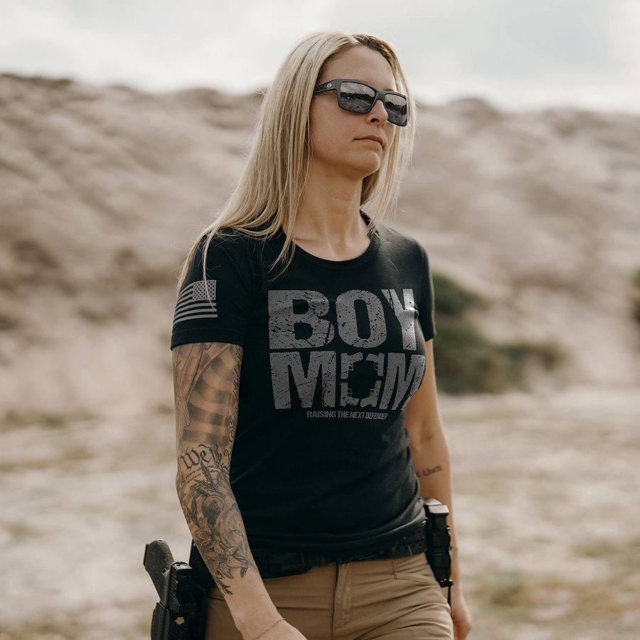 Women's Boy Mom Slim Fit T-Shirt - Black