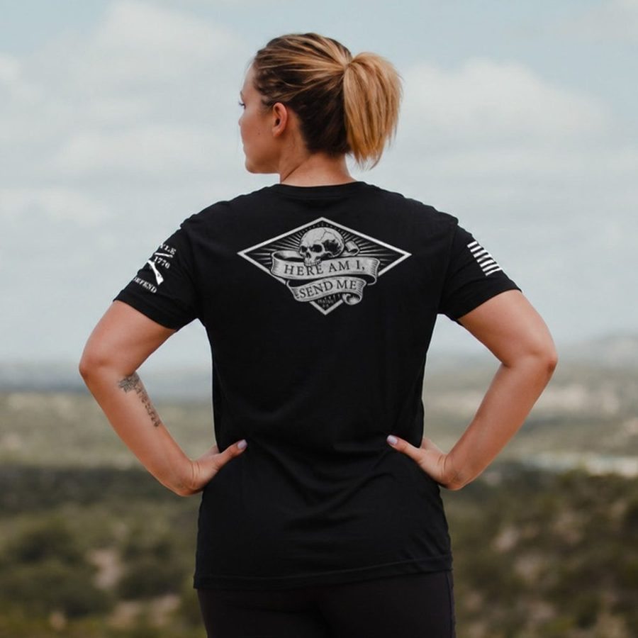 Women's Send Me Boyfriend Fit T-Shirt - Black