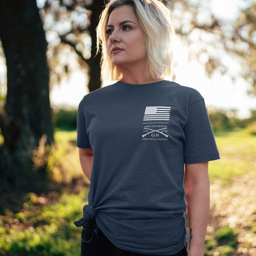 Women's Even Divided Boyfriend Fit T-Shirt - Midnight Navy