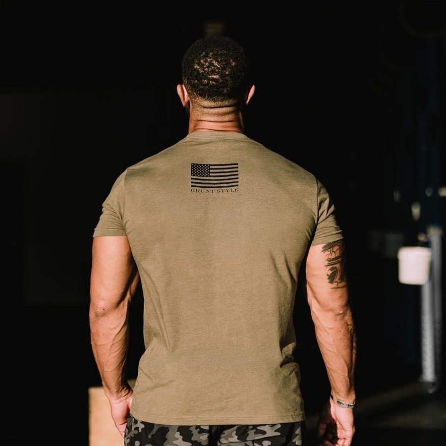 Evolution Of Man T-Shirt - Military Green
