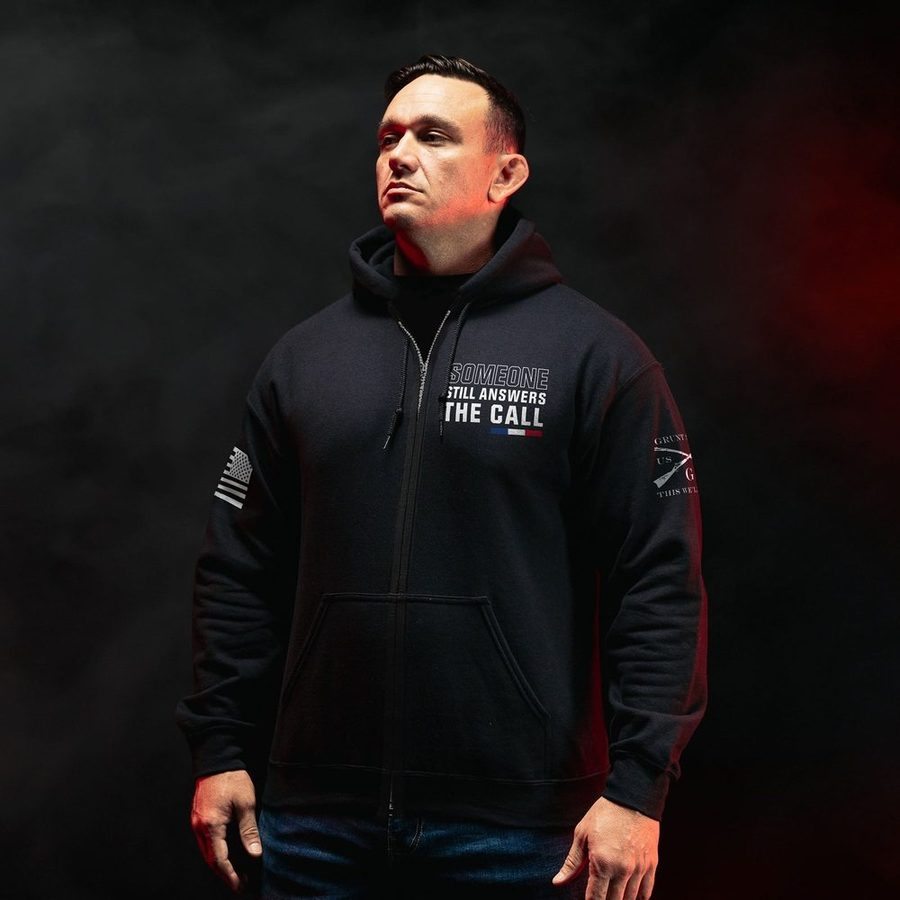 First In, Last Out Full-Zip Hoodie - Black