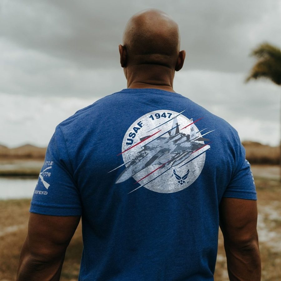 USAF - F-15 Fury T-Shirt - Royal