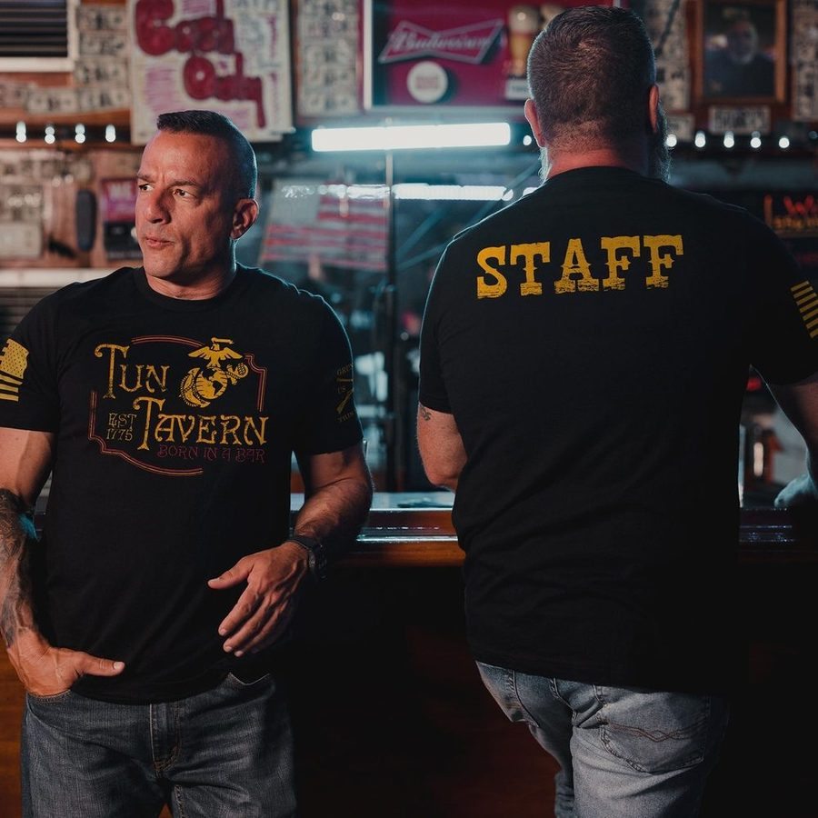 USMC - Tun Tavern Staff T-Shirt- Black