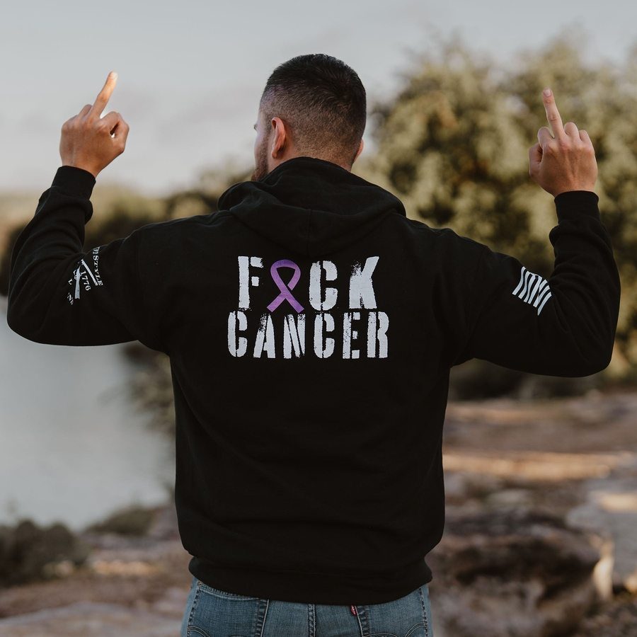 F*ck Cancer Full-Zip Hoodie - Black