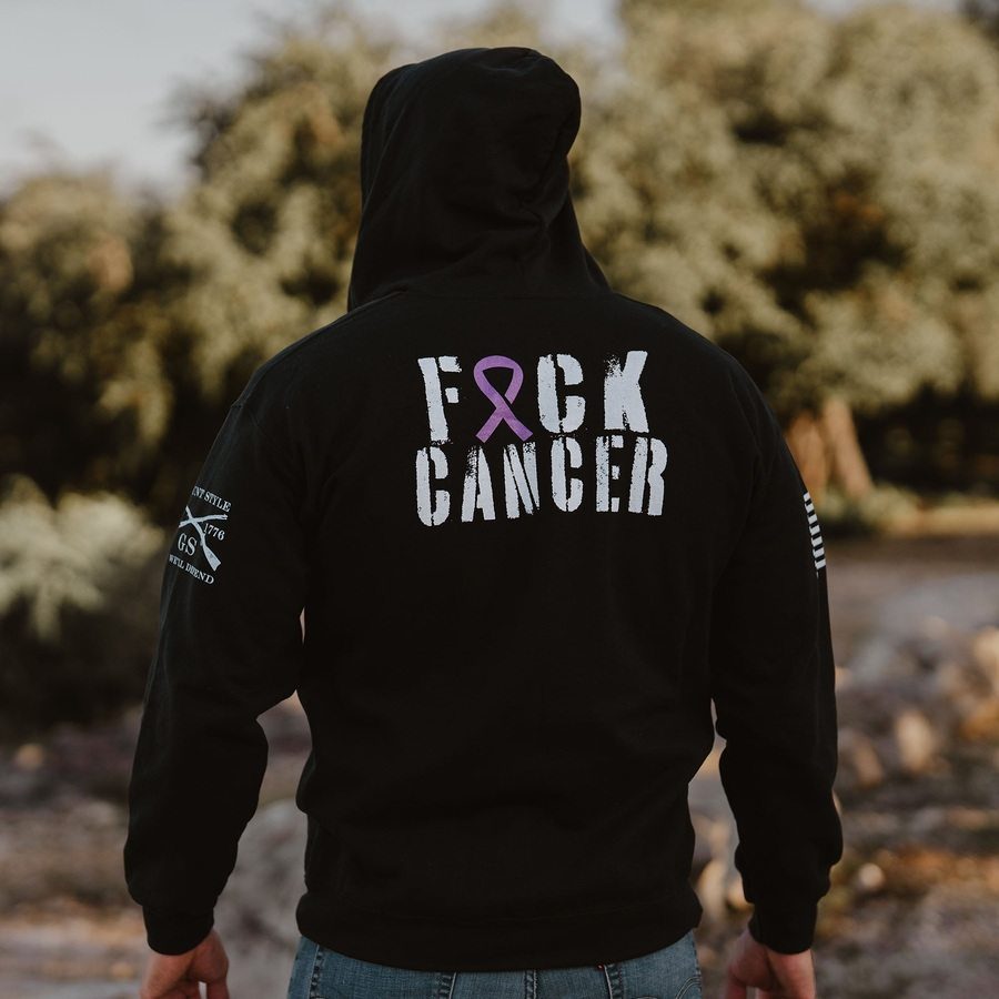 F*ck Cancer Full-Zip Hoodie - Black