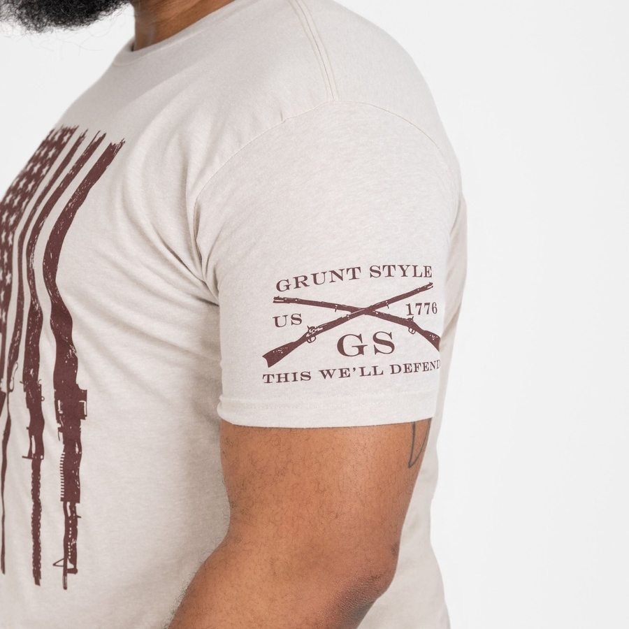 Rifle Flag T-Shirt - Sand