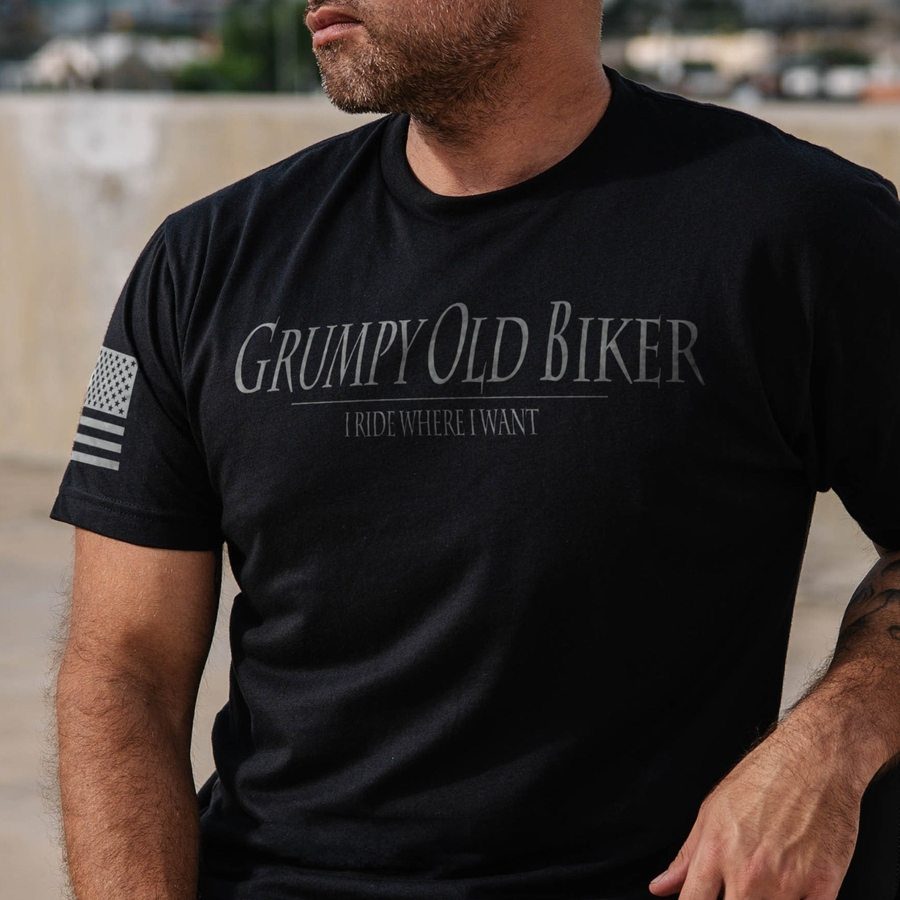 Grumpy Old Biker T-Shirt - Black