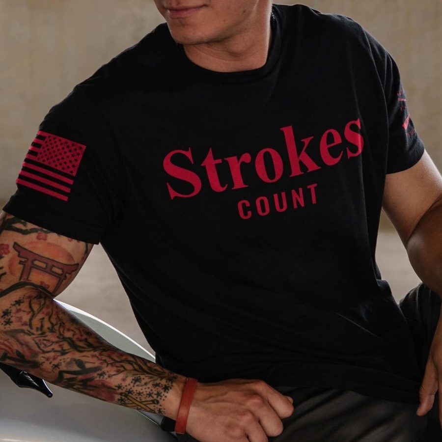 Strokes Count T-Shirt - Black