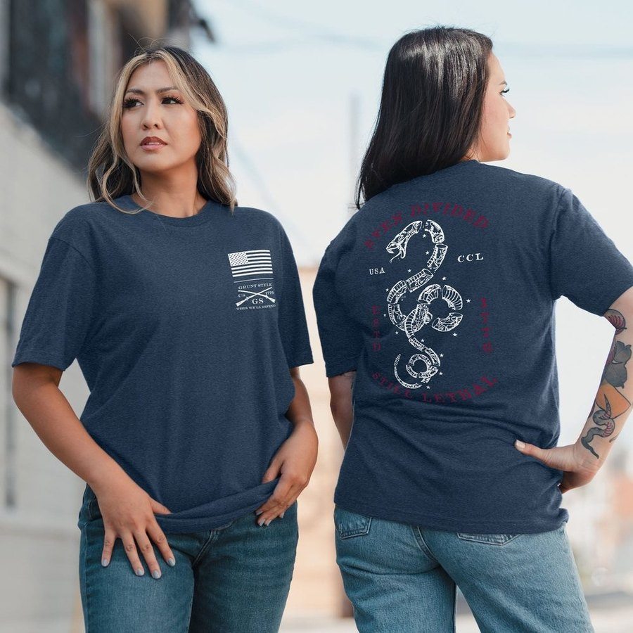 Women's Even Divided Boyfriend Fit T-Shirt - Midnight Navy