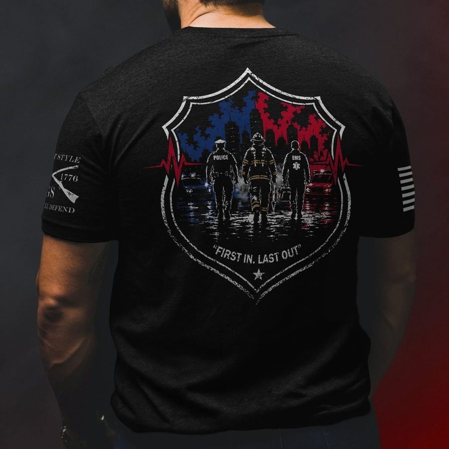 First In, Last Out T-Shirt - Black