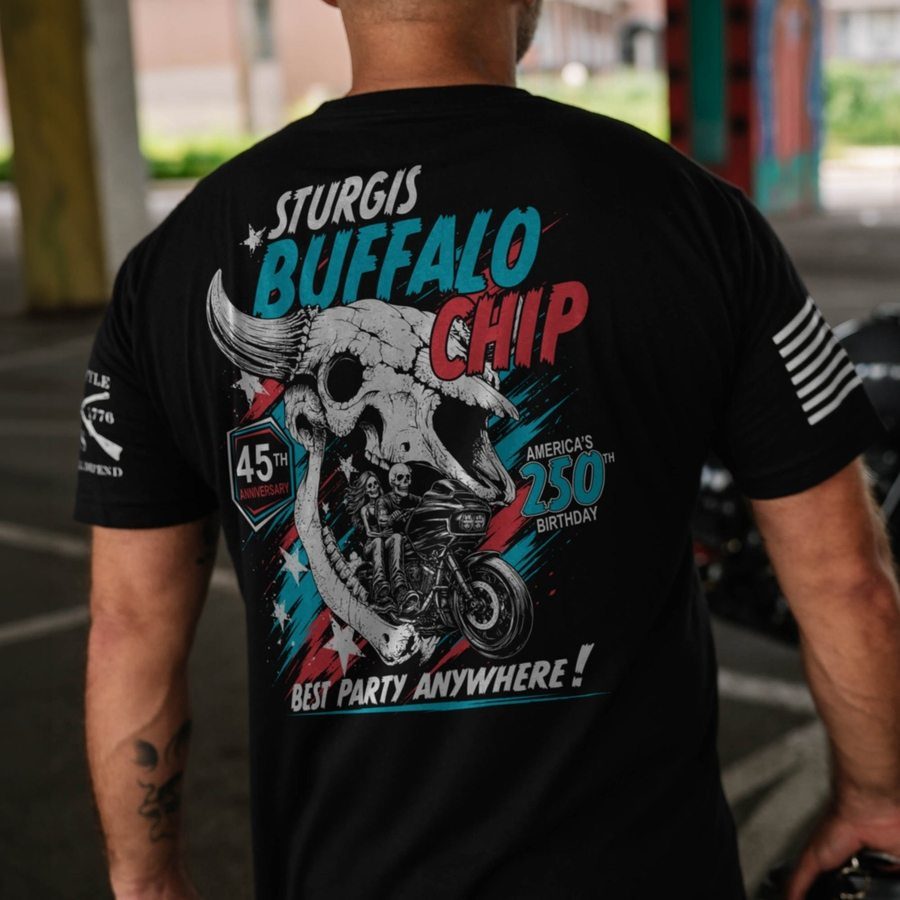 Buffalo Chip 250th T-Shirt - Black
