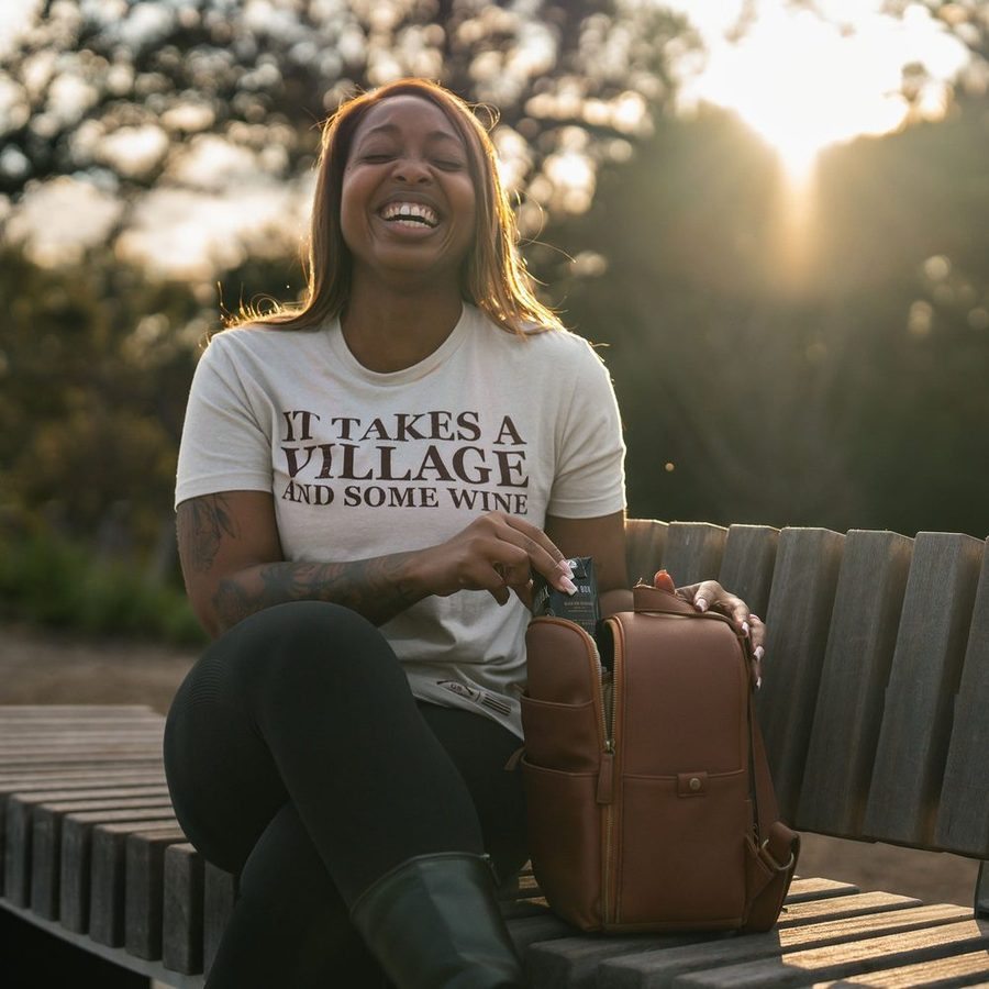 Women's It Takes A Village Boyfriend Fit T-Shirt - Sand