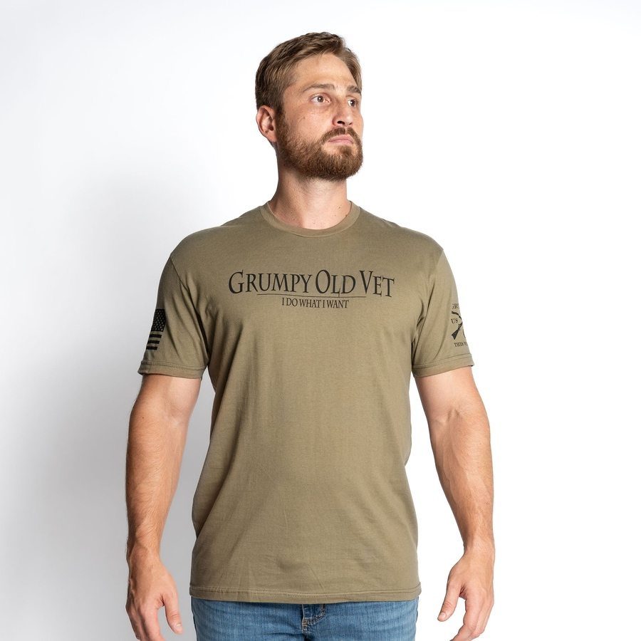 Grumpy Old Vet T-Shirt - Military Green