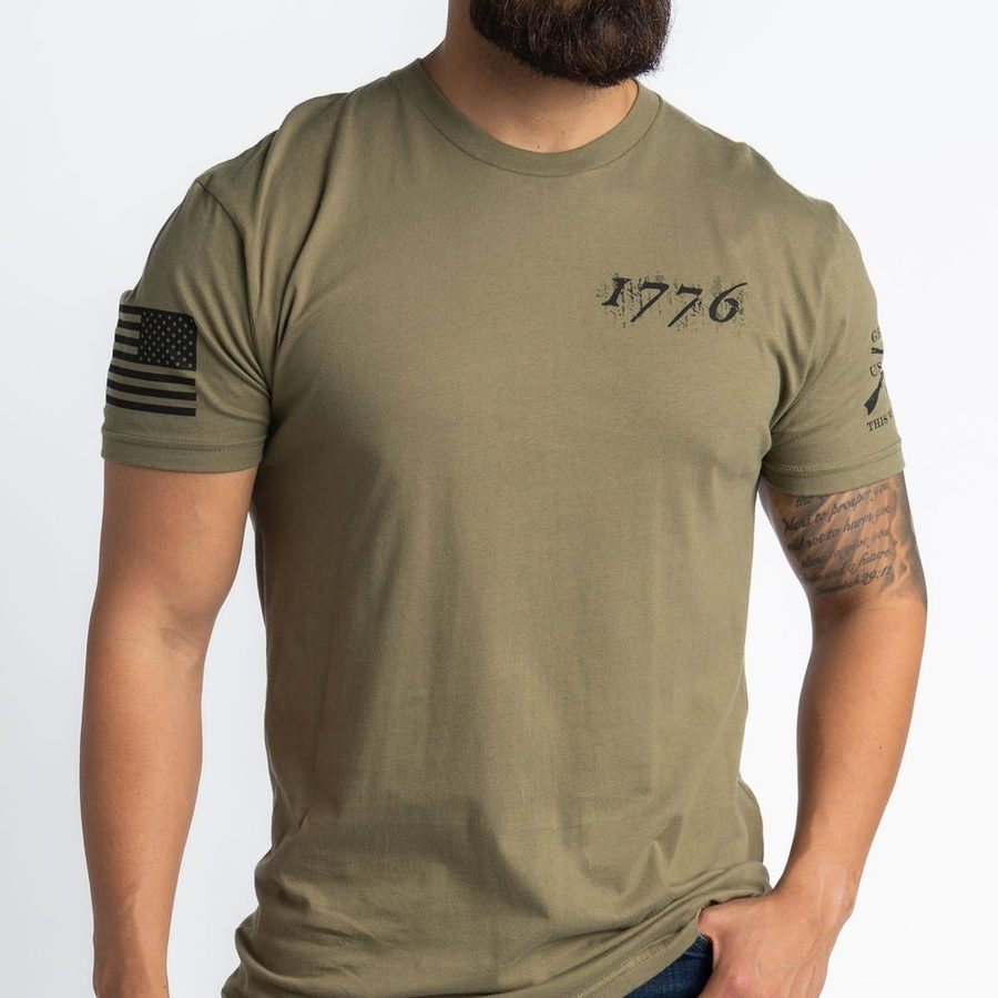 1776 Flag - Military Green