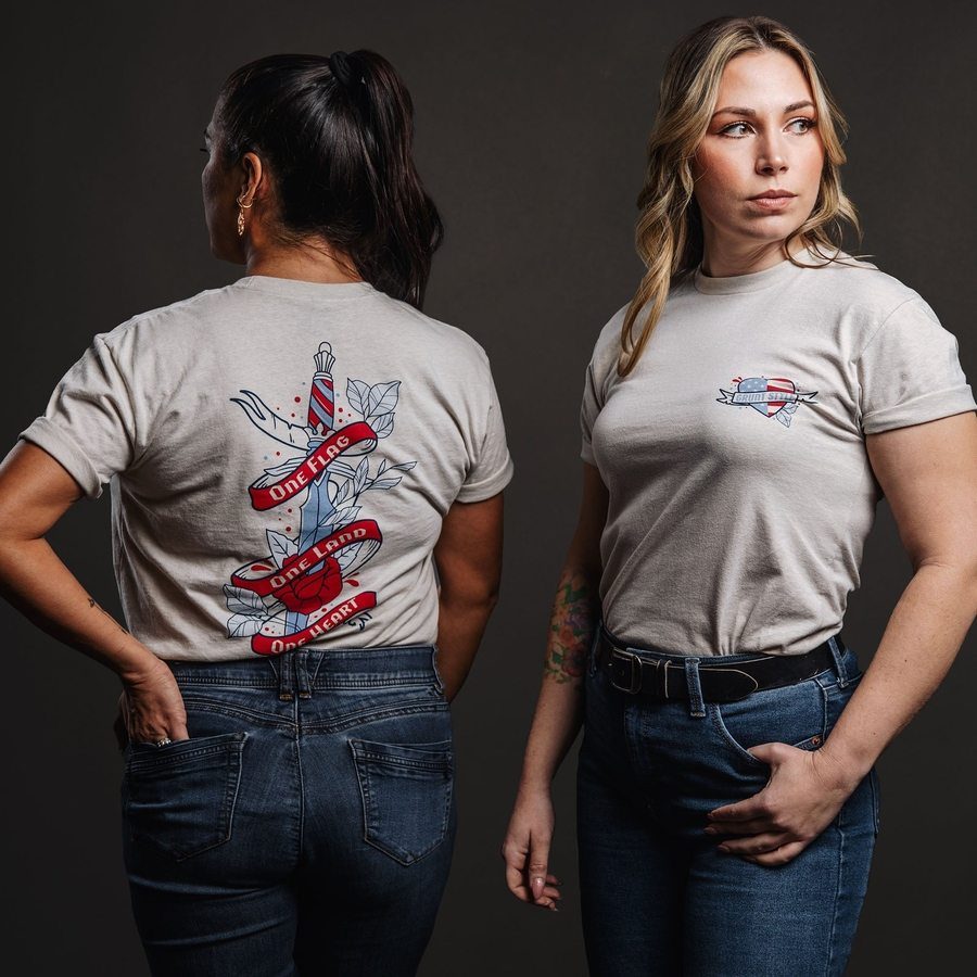 Women's One Flag Boyfriend Fit T-Shirt - Sand