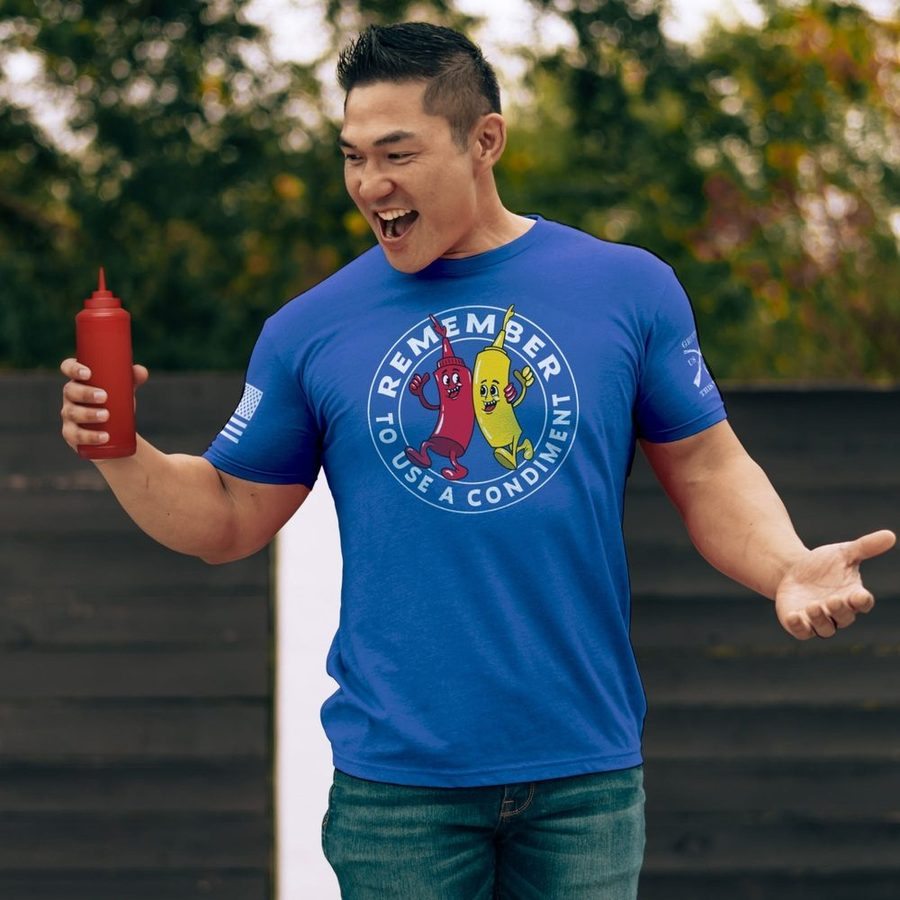 Use A Condiment T-Shirt - Royal