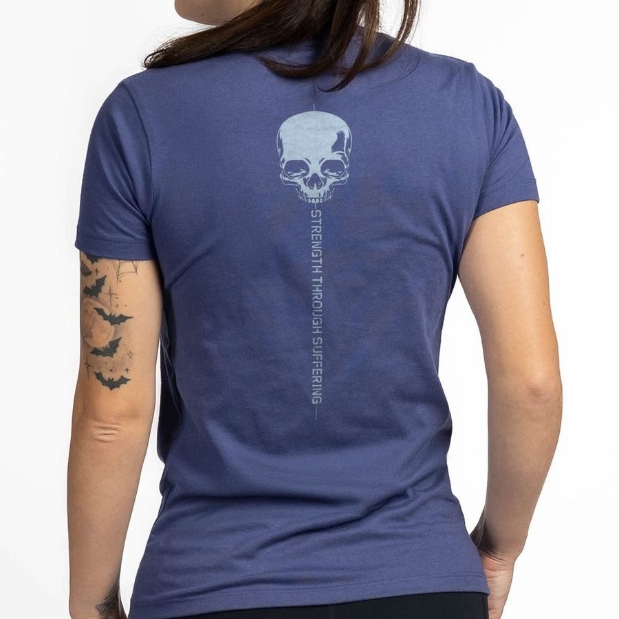 Women's Strength Through Suffering Slim Fit T-Shirt - Future Dusk