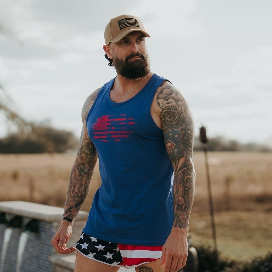 Men's Vintage American Tank - Royal