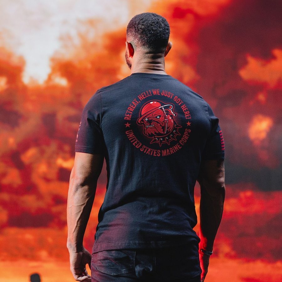 USMC - Retreat, Hell T-Shirt - Black