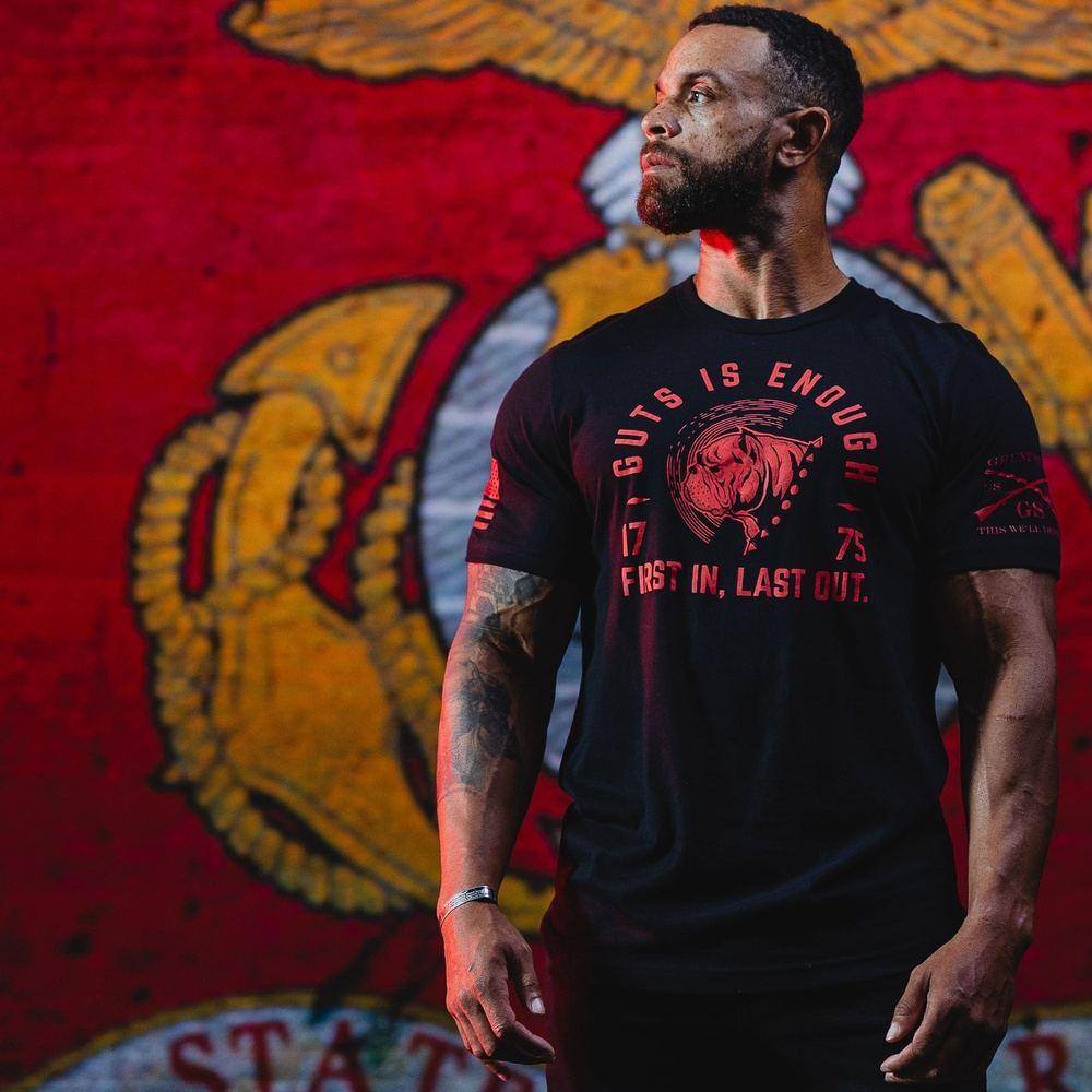 USMC - First In T-Shirt - Black
