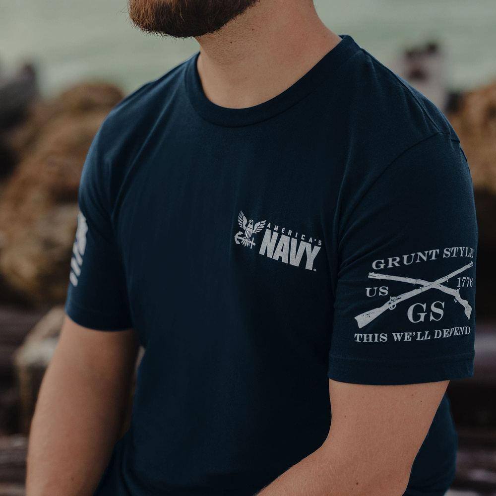 USN - Shellback Seal T-Shirt - Navy