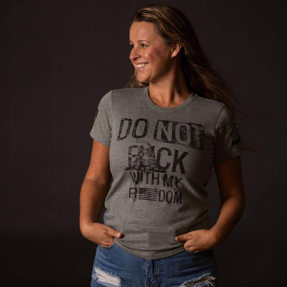 Do Not F*ck With My Freedom Ladies Slim Fit T-Shirt