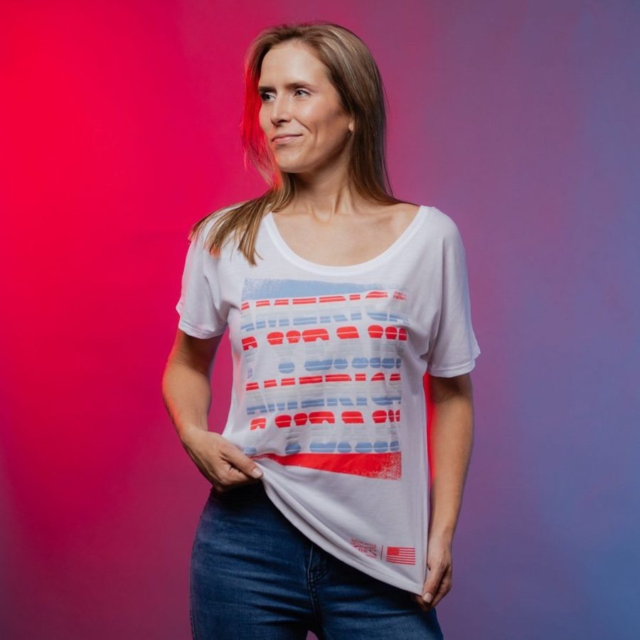 Women's America F*ck Yeah Slouchy Fit T-Shirt - White