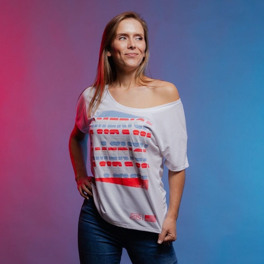 Women's America F*ck Yeah Slouchy Fit T-Shirt - White