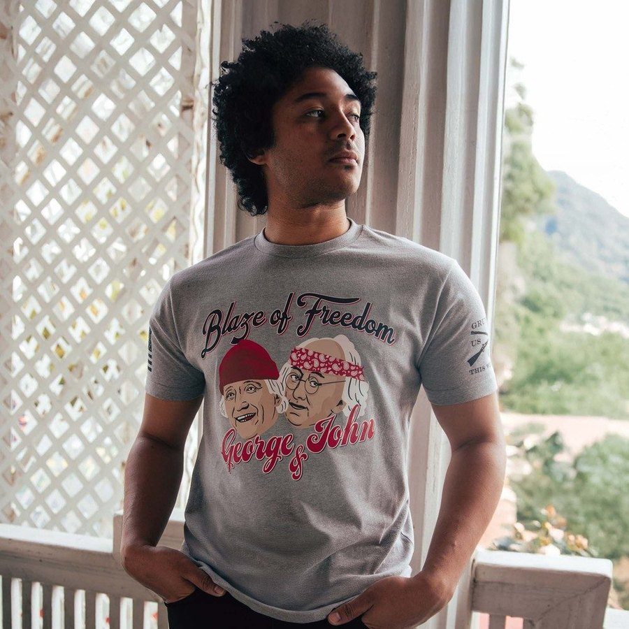 Blaze of Freedom T-Shirt - Dark Heather Gray