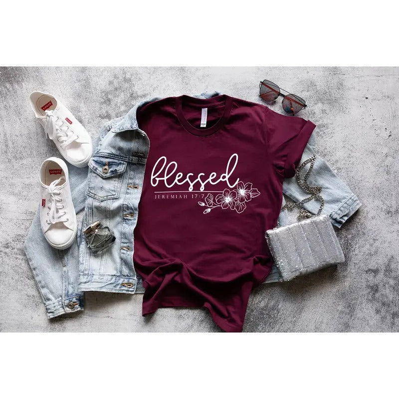 Blessed Shirt Christian Womens Shirt Blessed Jeremiah 177 Easter Day Christian Shirt TK43GD Hoodie Sweatshirt