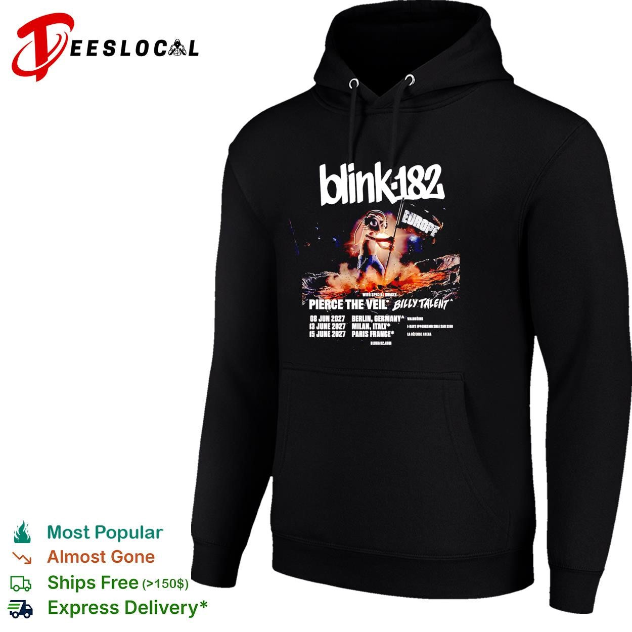 Blink-182 Europe Tour 2027 For Germany Italy And France shirt