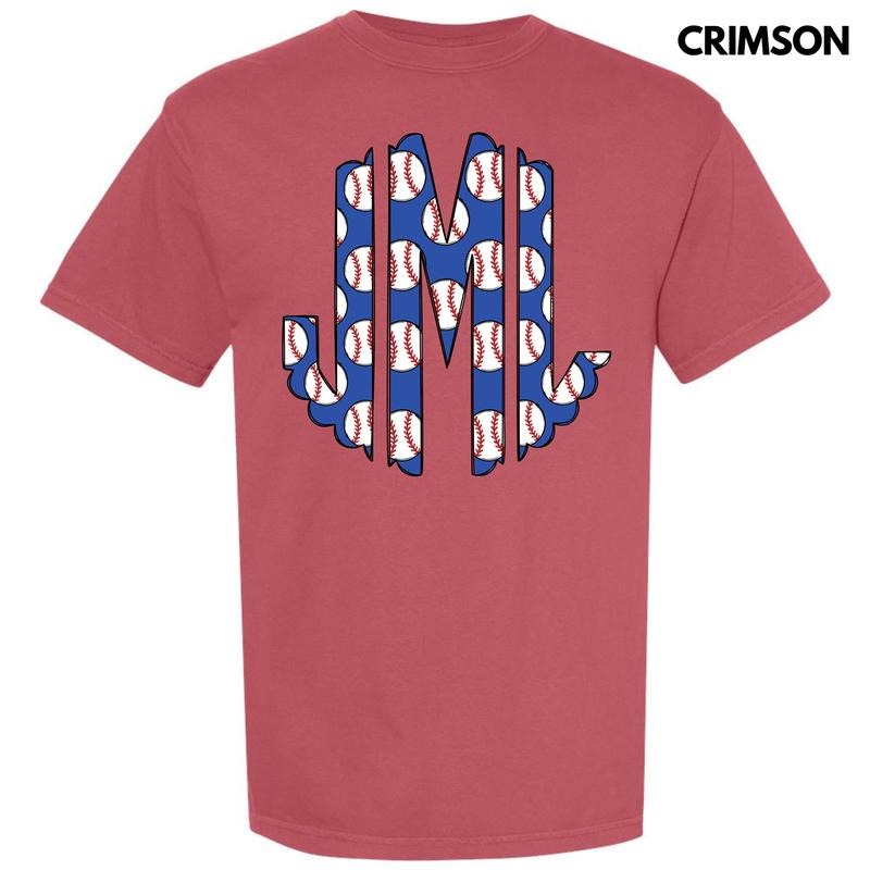Blue Baseball Monogram Comfort Colors 'NLB' T-Shirts, Hoodie, Sweatshirt