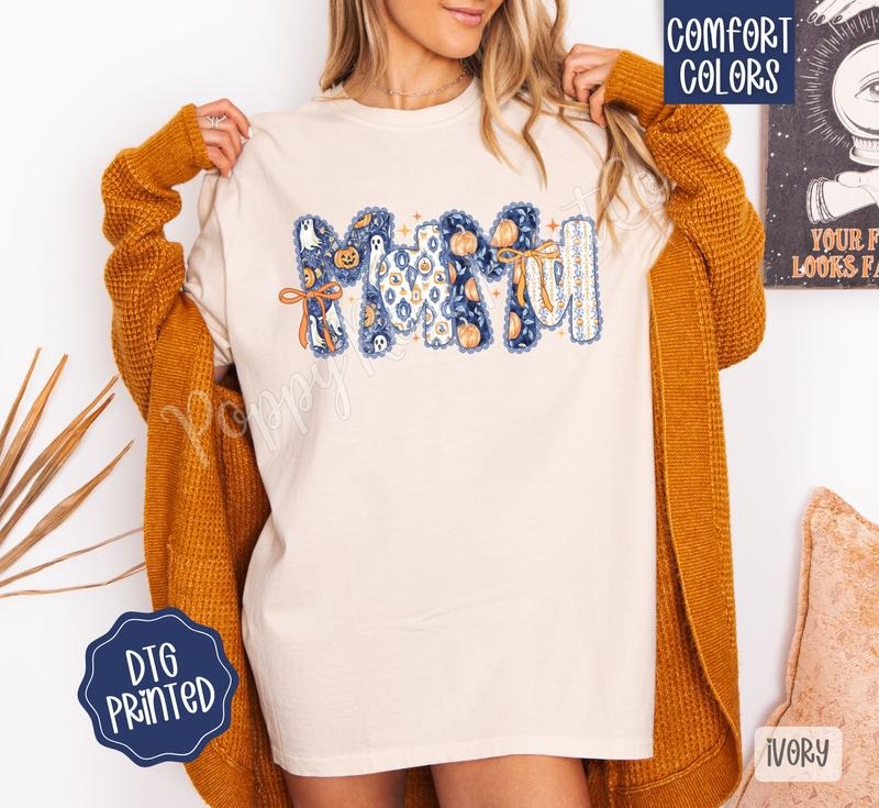 Blue Pumpkin Mama Comfort Colors Fall T-Shirts, Hoodie, Sweatshirt