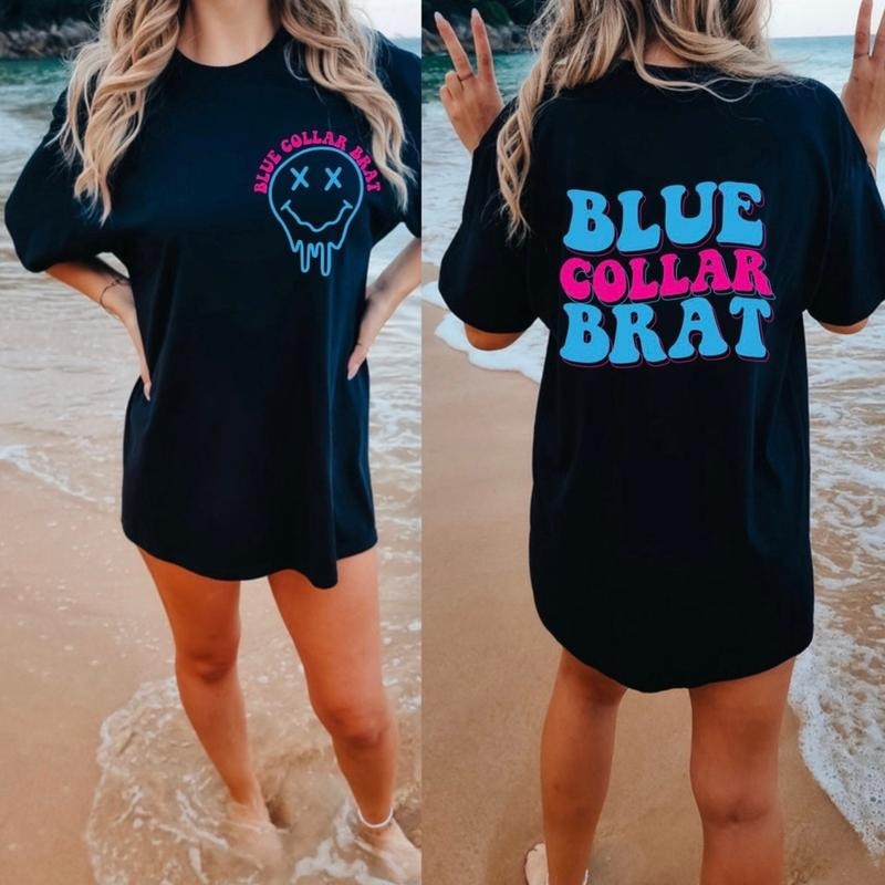 Blue collar brat T-shirt Hoodie Sweatshirt | PrintMintTees.com
