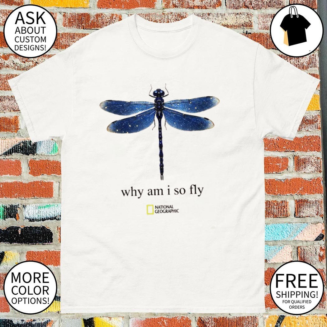Blue graphic National Geographic Why Am I shirt